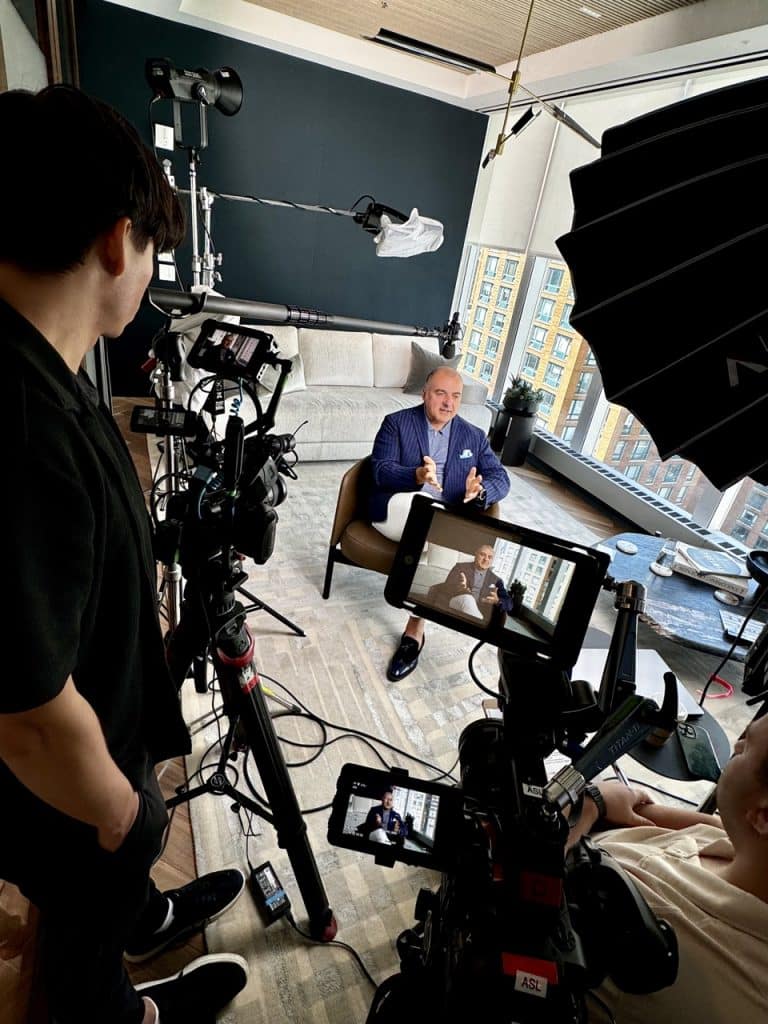 corporate video production at an office in new york city