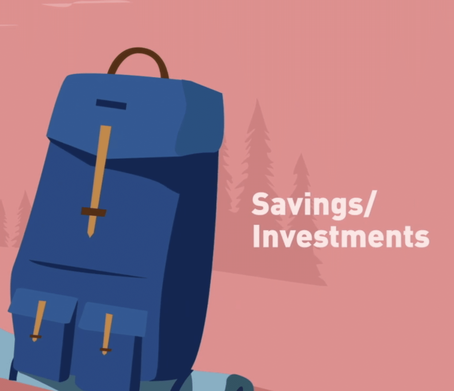 Animation for Lincoln Financial with savings/investment graphics.