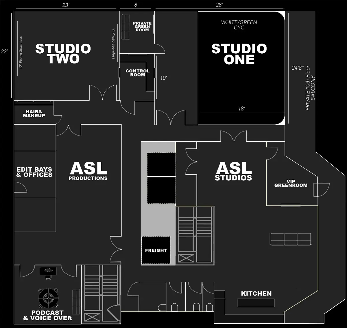 Video Studio NYC ASL Studios Floor Plan