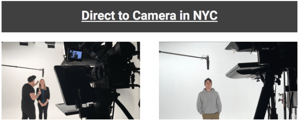 direct to camera video