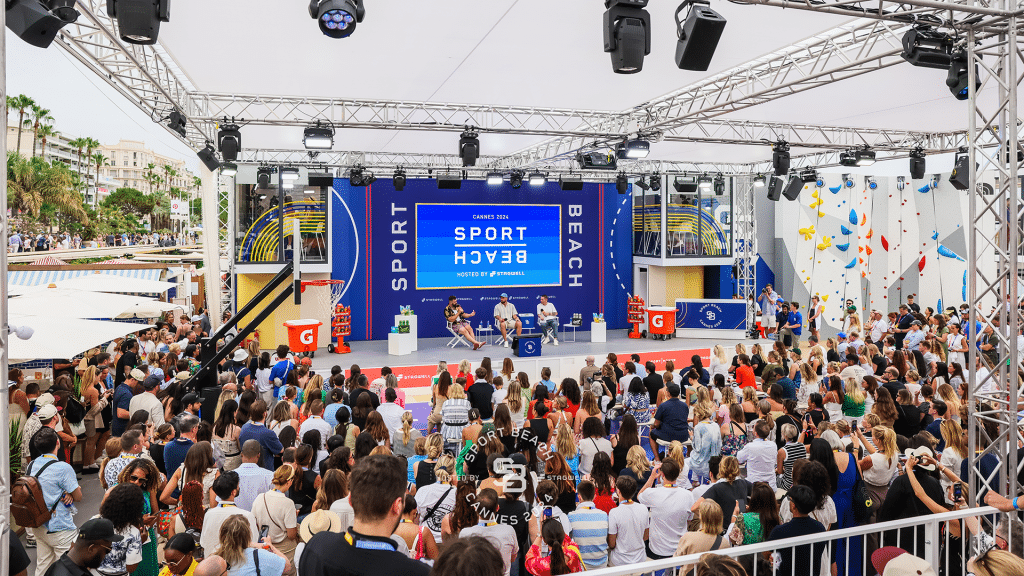 Large Crowd at Sport Beach by Stagwell at Cannes Lions Festival