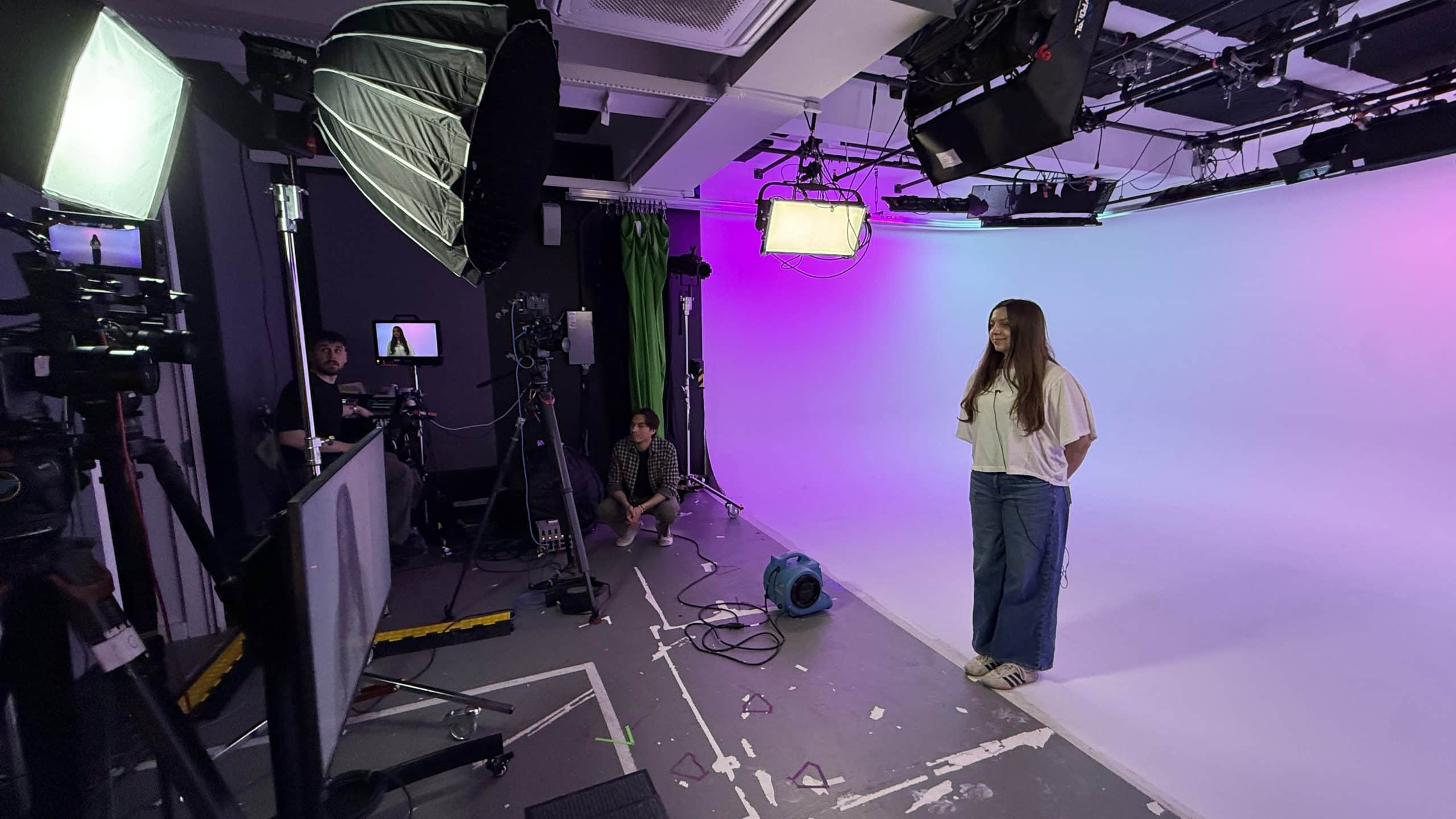 Studio One full color cyc wall during Tines Workflow Live production